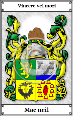 Mac neil Family Crest Download (JPG)  Book Plated - 150 DPI